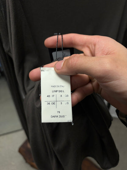 2000s Rick Owens ‘Lilies’ Cape Draped Sheer Black Long Sleeve Shirt