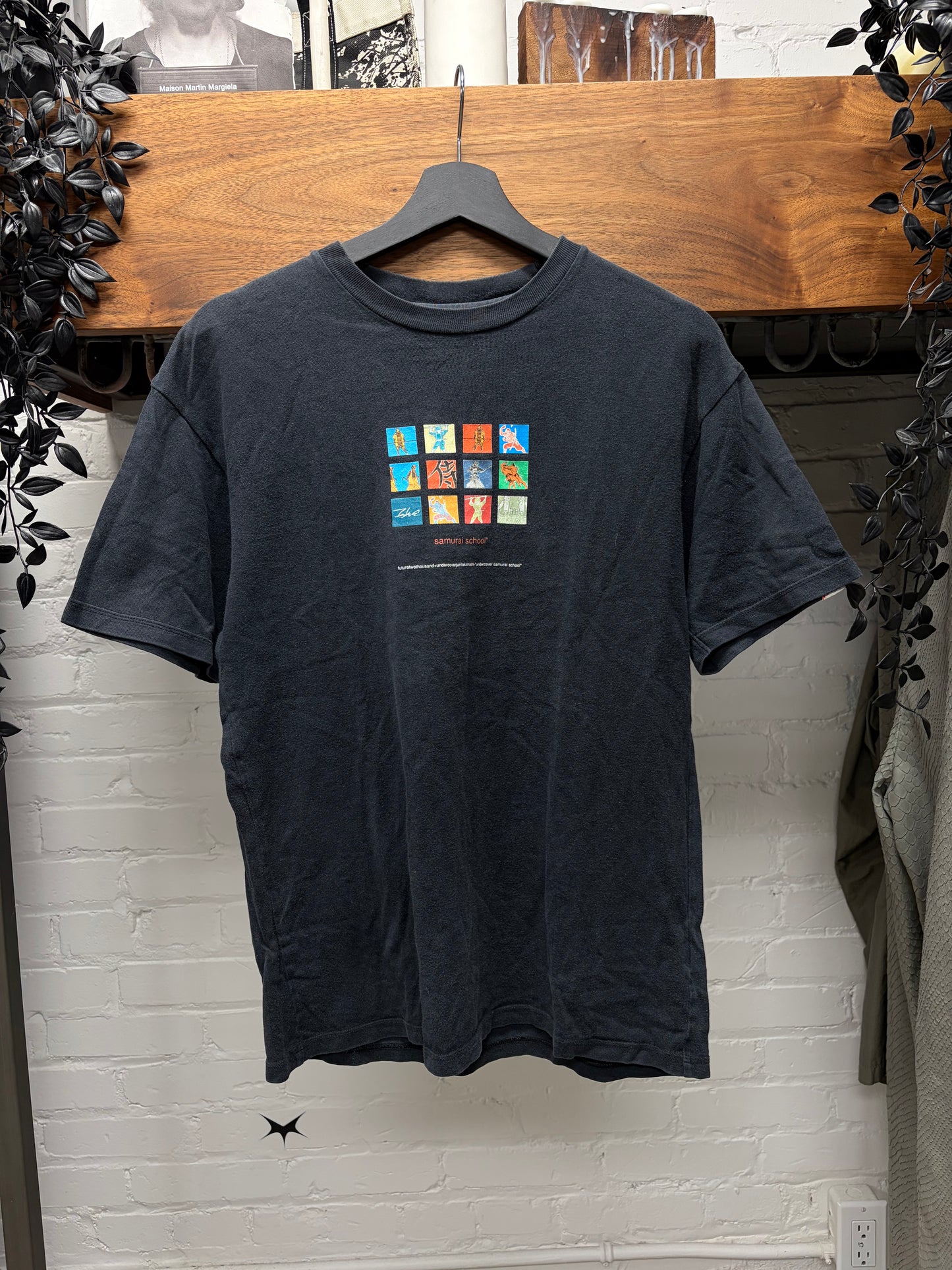 2000s Undercover ‘Samurai School’ Faded Black T-Shirt
