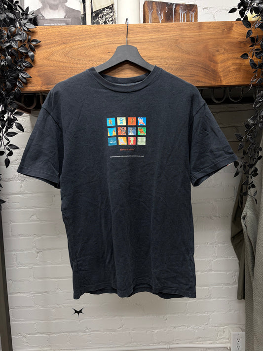 2000s Undercover ‘Samurai School’ Faded Black T-Shirt