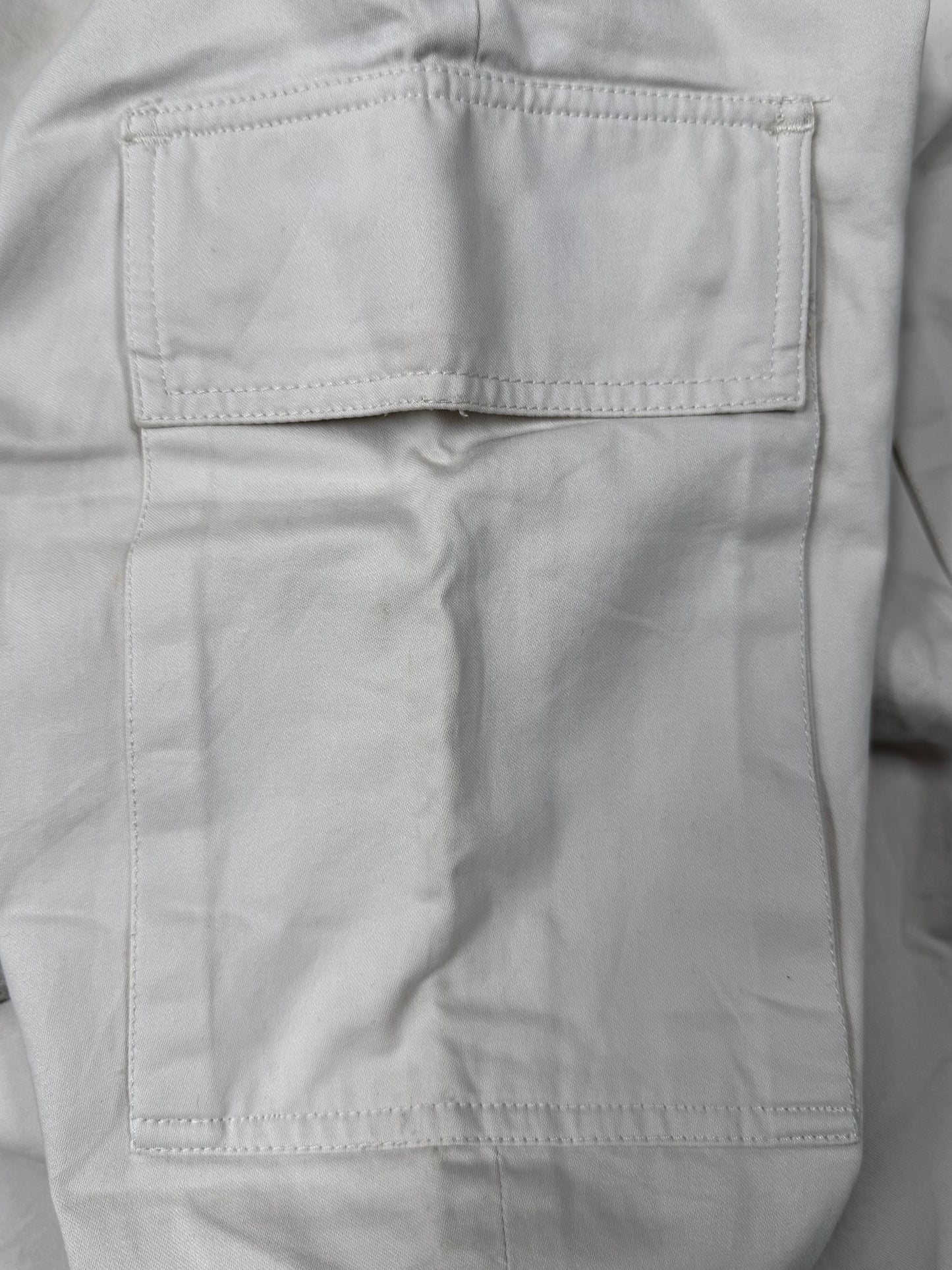 Vintage Helmut Lang Wide Leg White Cargo Pants