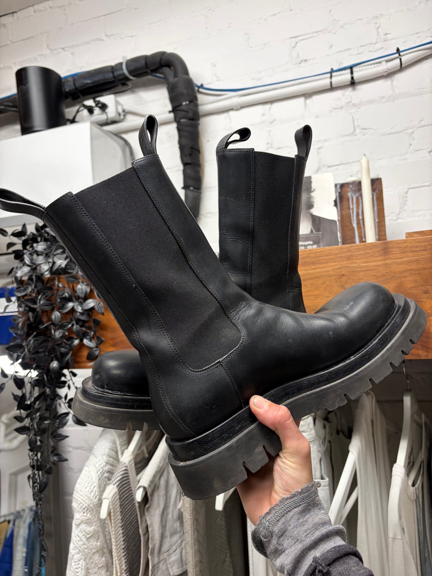 Bottega Veneta ‘Puddle’ Platform Sole Leather Boots