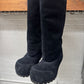 Balenciaga High Heel ‘Alaska’ Suede/Shearling Lined Boots