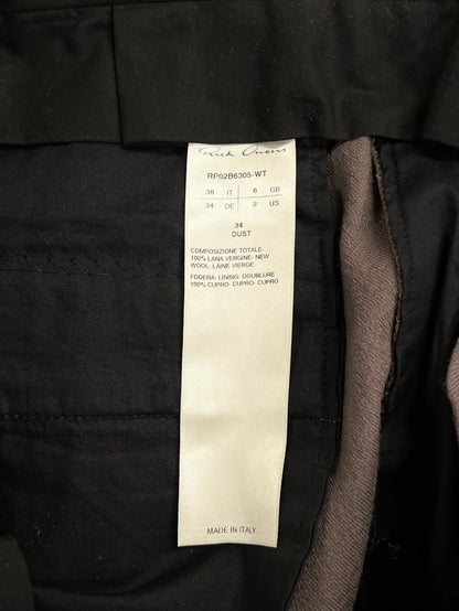 Rick Owens Mainline Virgin Wool ‘Dust’ Brown Cropped Pants