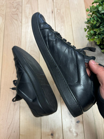 Saint Laurent SL/01 Black Leather Low Top Sneakers
