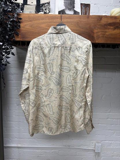 SS2002 Miu Miu Runway Silk Paisley Button Down Shirt