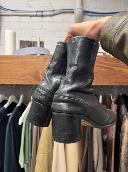 Maison Margiela ‘Tabi’ Split Toe Platform Heel Leather Boots