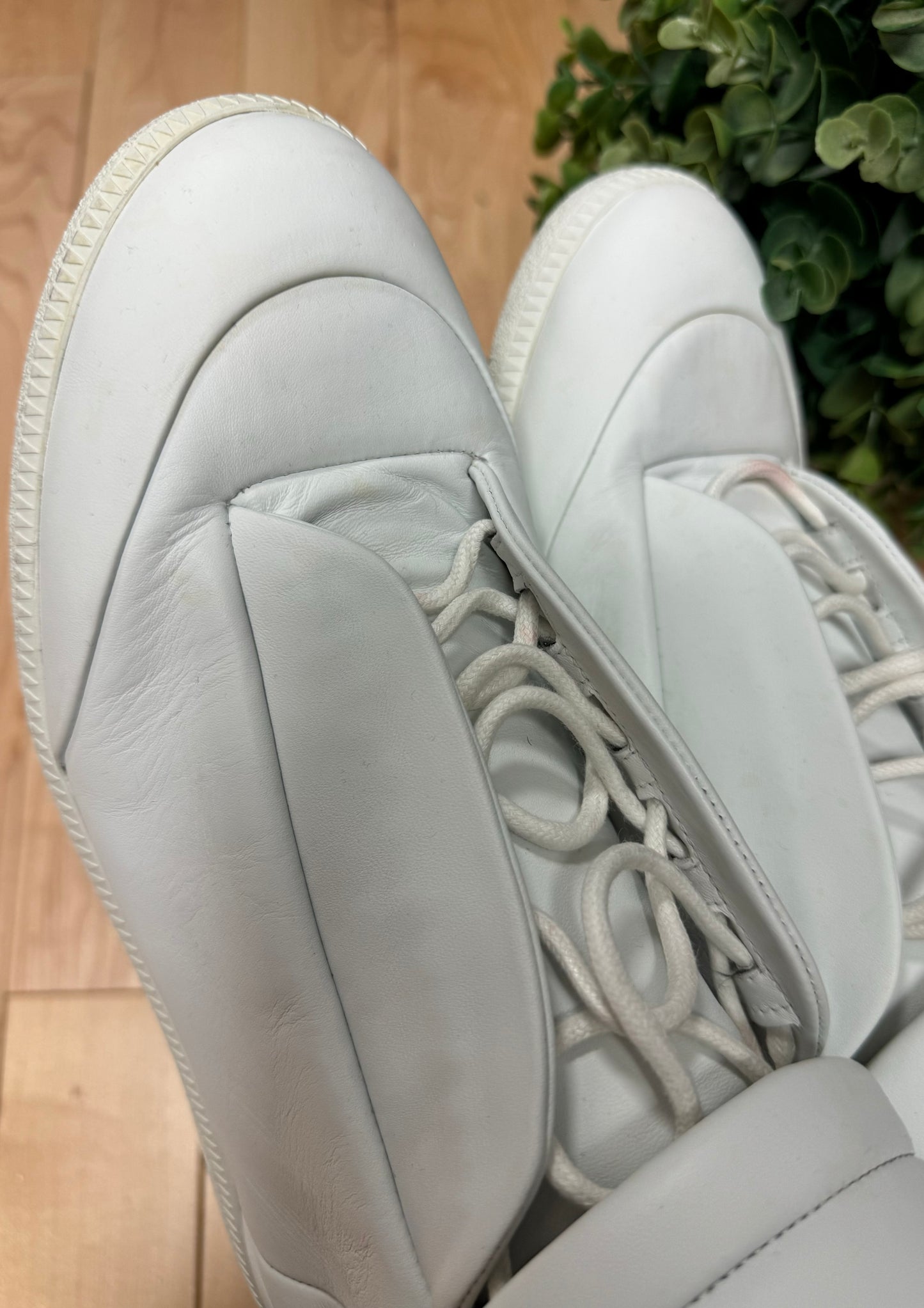 Maison Margiela ‘Future’ White Leather High Top Sneakers