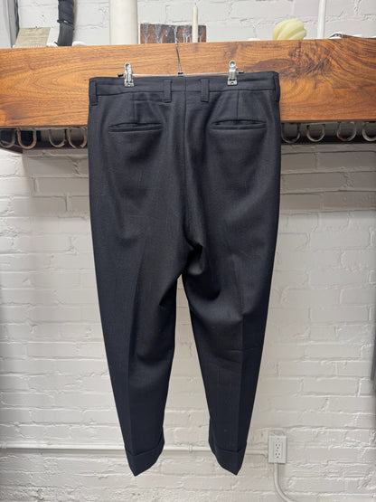 Ann Demeulemeester Pinstripe ‘Balloon Cut’ Wool Trousers