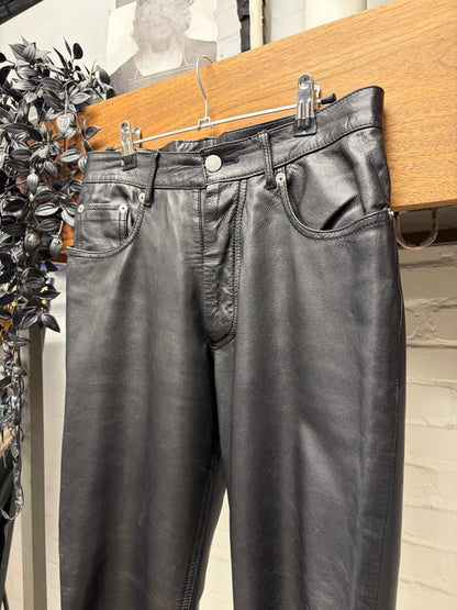 Vintage Helmut Lang Lambskin Leather Skinny Cut Pants