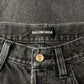 2018 Balenciaga ‘Washed Black’ Cutoff Denim Shorts