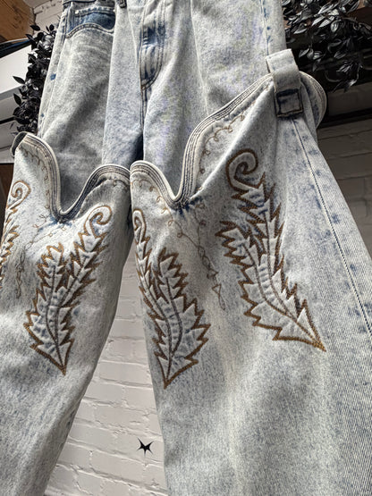 Y-Project ‘Cowboy’ Light Wash Detachable Denim