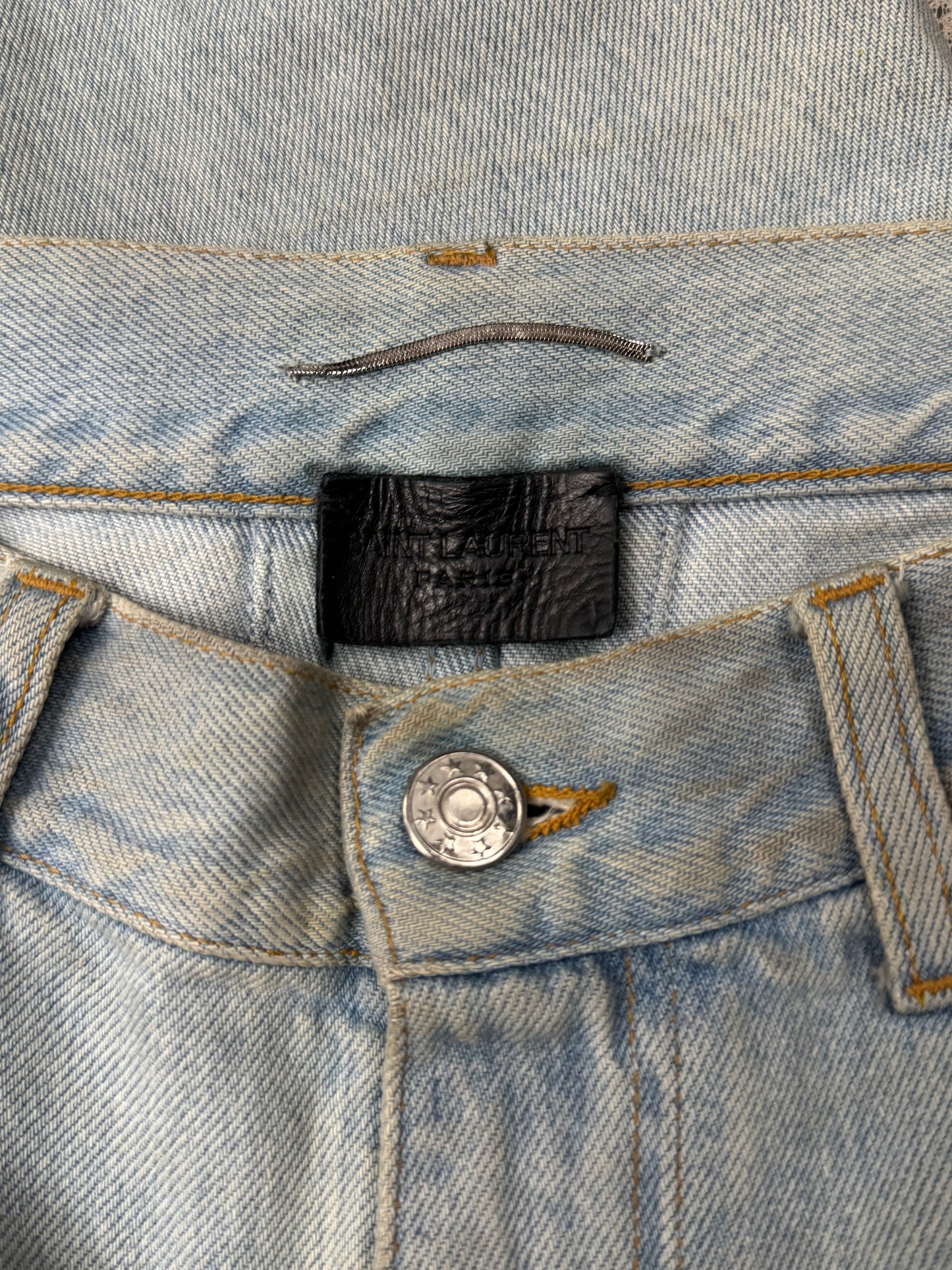 2013 Saint Laurent by Hedi Slimane ‘D02’ Light Wash ‘Dirty Blue’ Skinny Denim