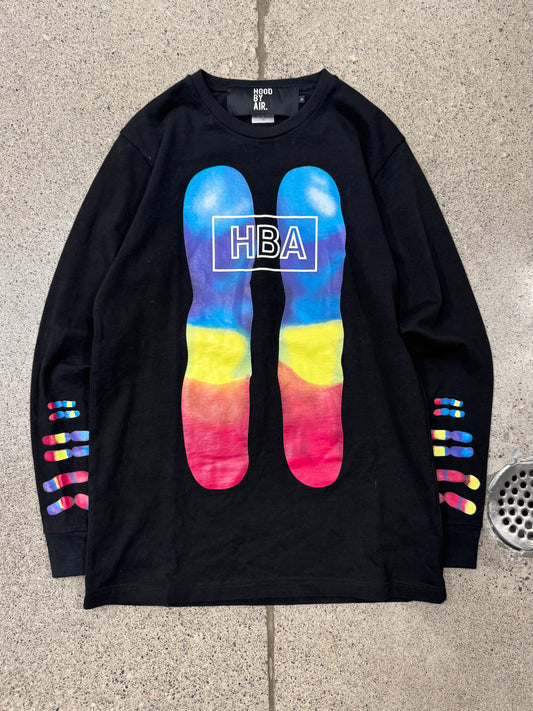 Hood by Air ‘Infrared’ Black Graphic Long Sleeve Shirt
