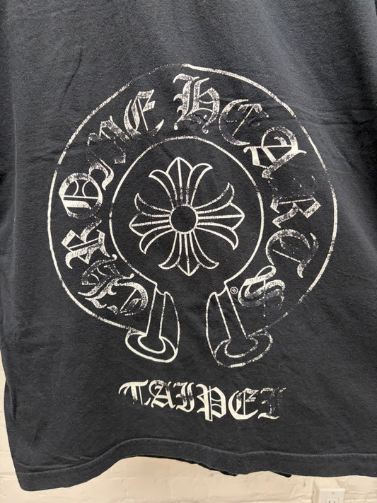 Chrome Hearts ‘Taipei’ Store Exclusive Faded Black Horseshoe Logo T-Shirt