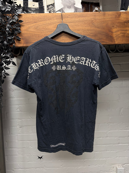 Chrome Hearts ‘Scroll Dagger’ Vintage Black Graphic T-Shirt