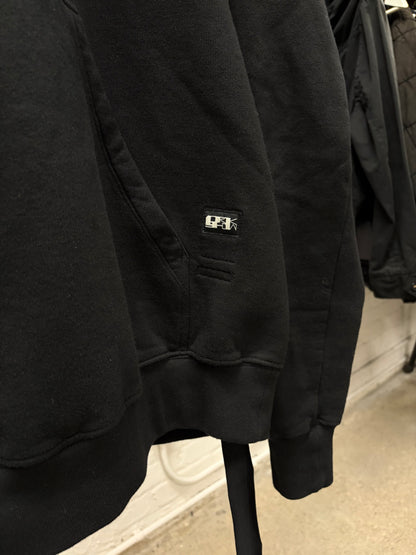 Rick Owens Patched DRKSHDW ‘Granbury’ Black Drawstring Hoodie