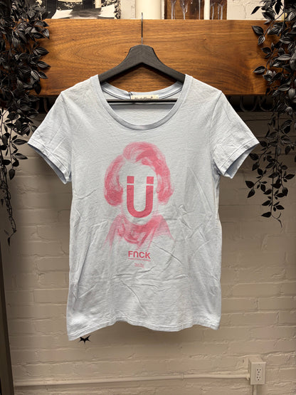 SS2014 Undercover ‘FNCK’ Blue/Pink Graphic T-Shirt