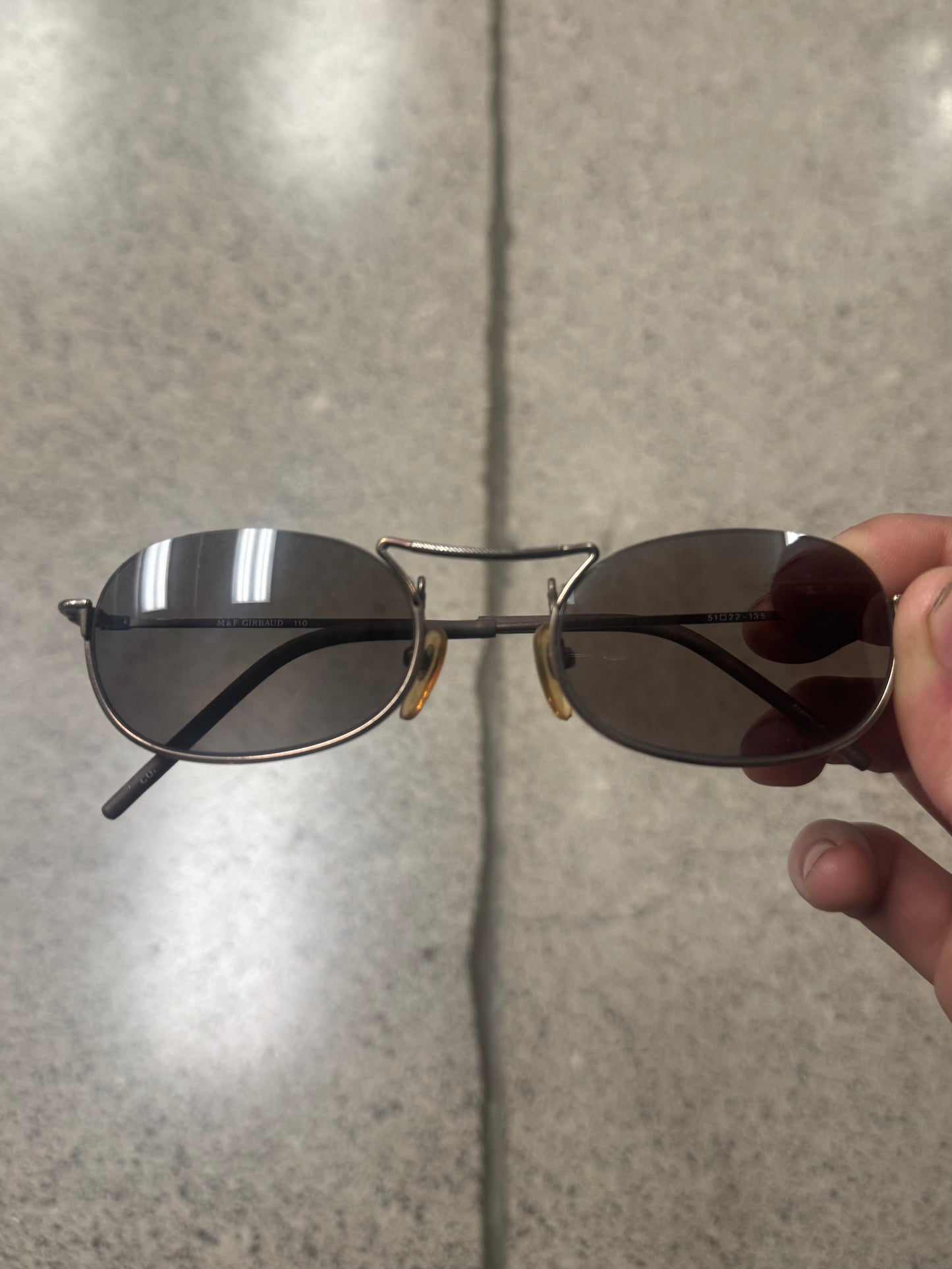 Marithe Francois Girbaud Oval Shape Rustic Brown Sunglasses