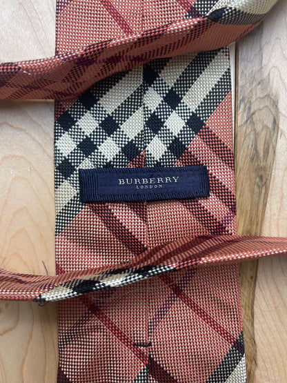 Burberry Pink Nova Check Monogram Tie