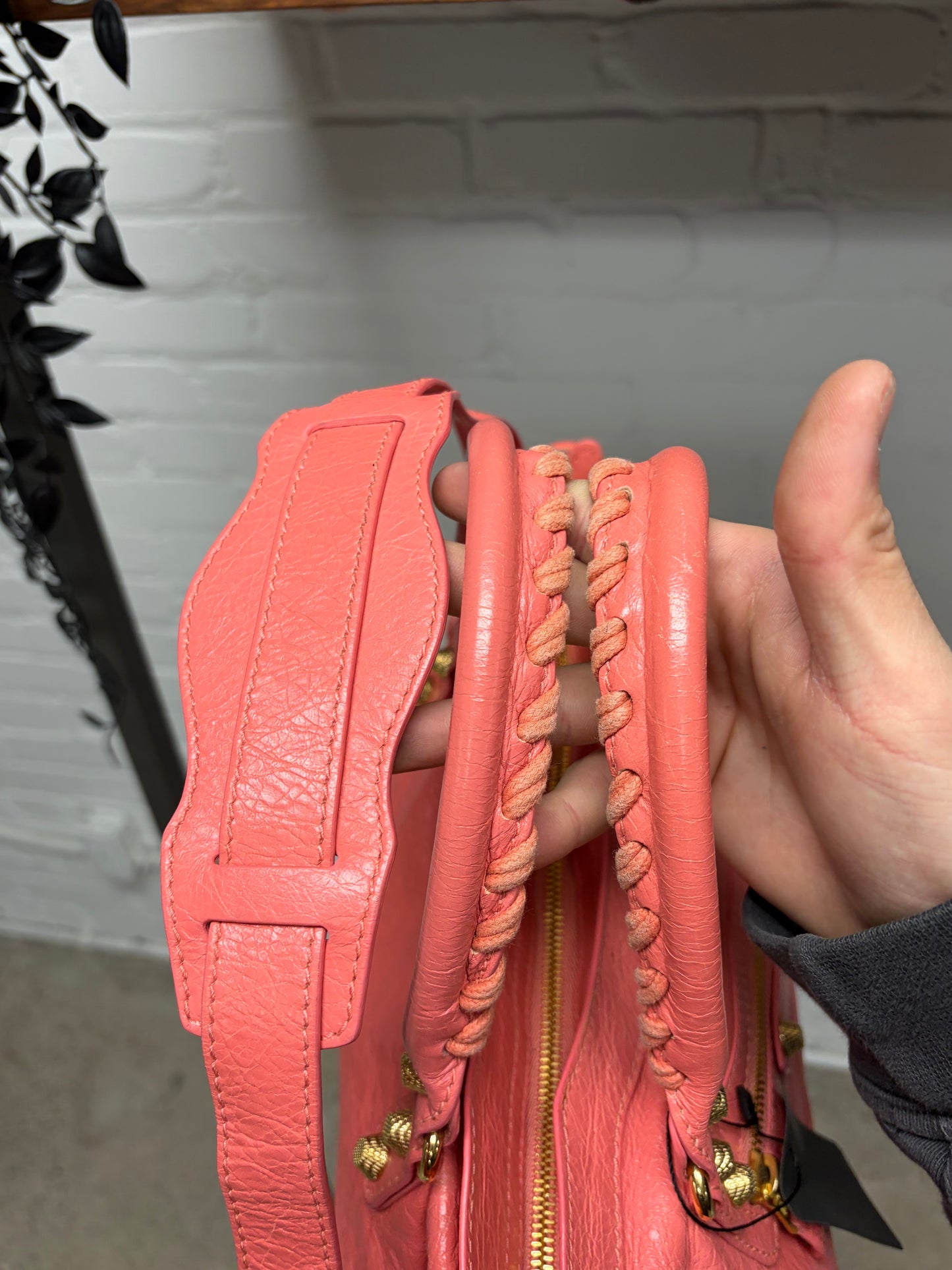 Balenciaga ‘Coral Pink’/Gold Hardware ‘City’ Bag