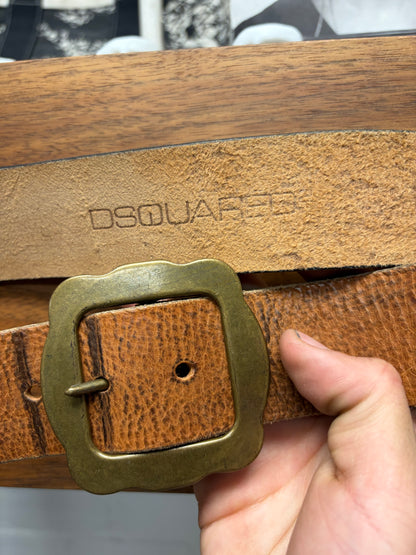 SS2005 Dsquared2 ‘Fucking Stoner’ Brown Calf Leather Belt