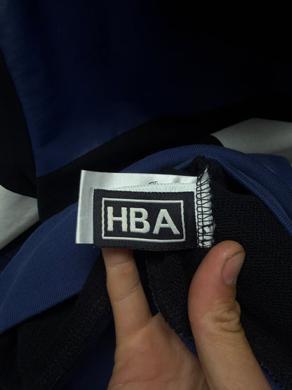 Hood by Air ‘Double Zip’ Extended Zipper Track Black/Blue Pullover Hoodie
