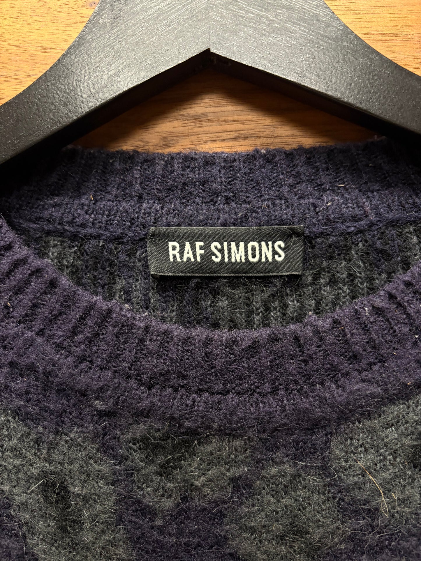 AW2014 Raf Simons Leopard Print Wool Knit Sweater