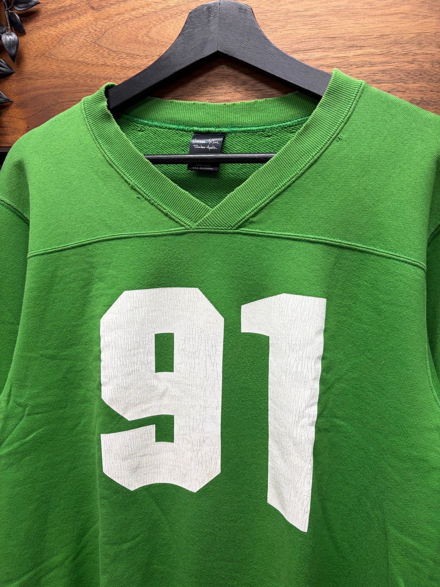 SS2006 Number (N)ine Welcome To the Shadows’ Green ‘Axl Rose’ Jersey Sweatshirt