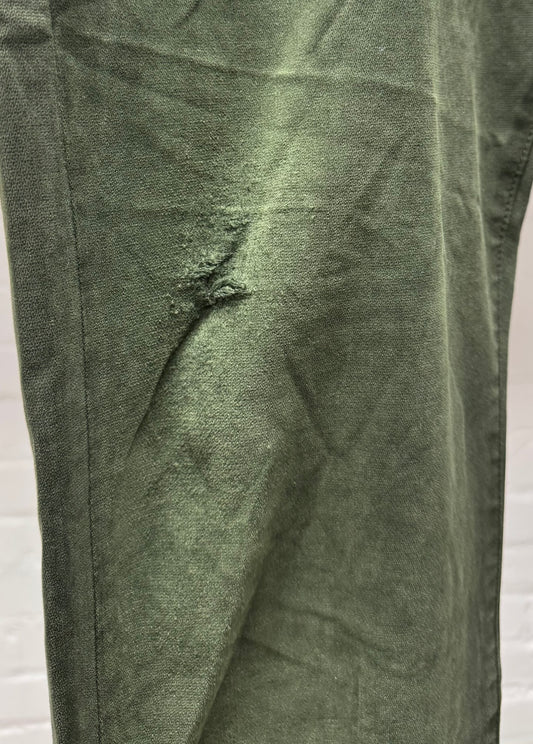 Dior Homme ‘Unaltered’ Murky Green Skinny Distressed Denim