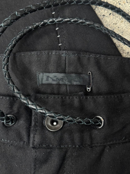 Kmrii Snakeskin Leather Patch Black Slim/Skinny Cut Denim