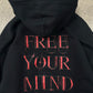 AW2020 Balenciaga ‘Free Your Mind’ Distressed Black Hoodie