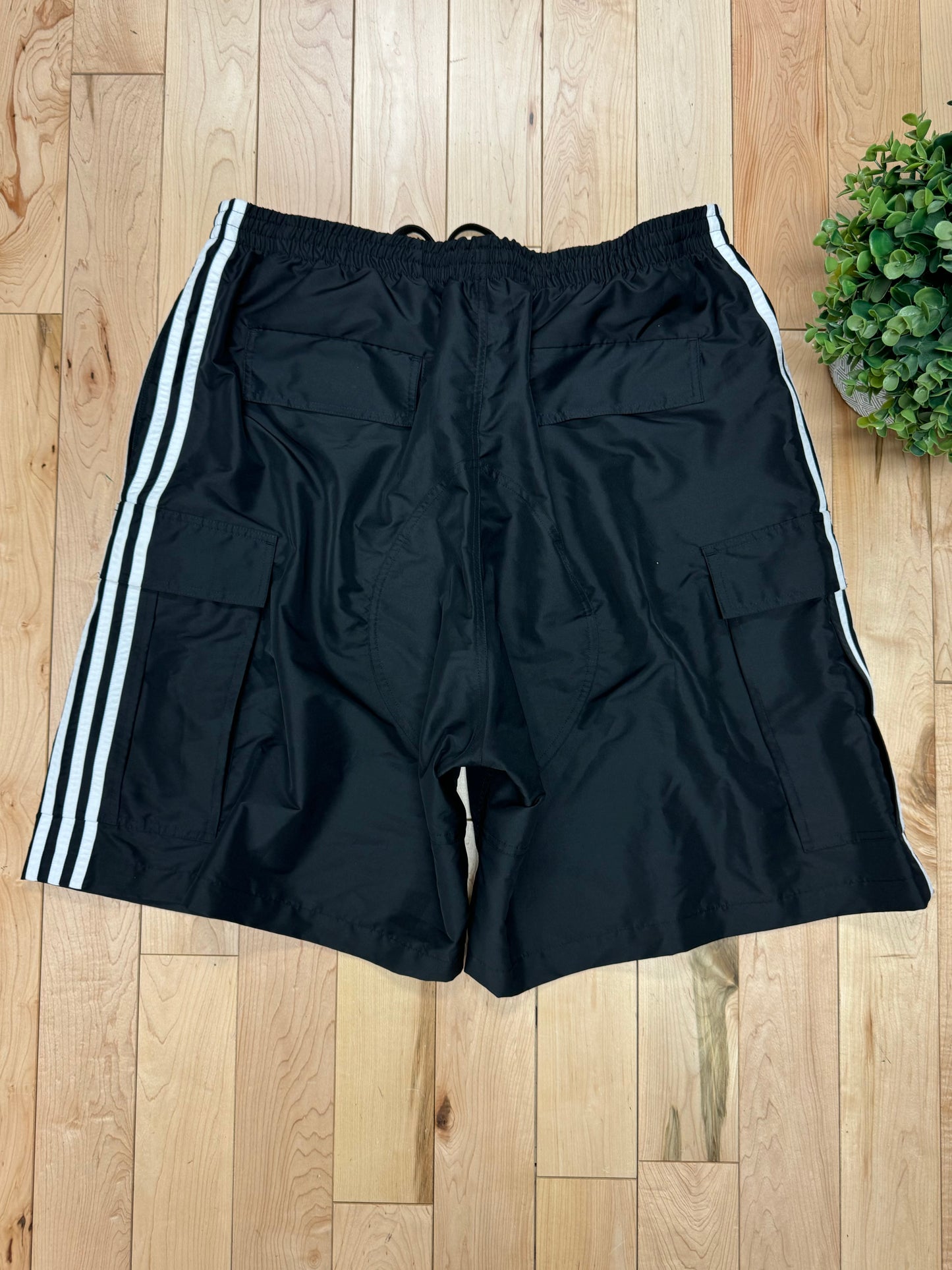 Balenciaga x Adidas Baggy Black Oversized Drawstring Shorts