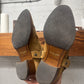 Saint Laurent ‘Wyatt’ Brown Suede Harness Boots
