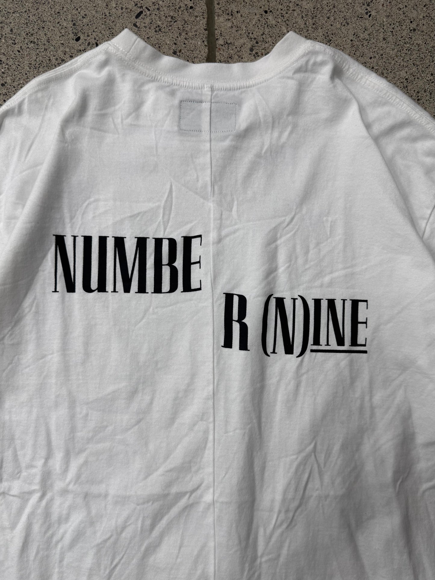 Number (N)ine Split Logo White T-Shirt