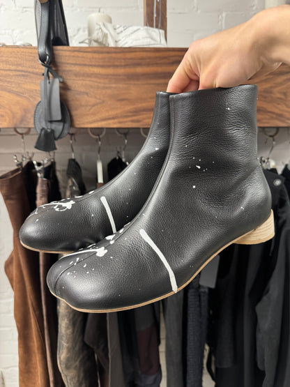 Maison Margiela Paint Splatter ‘Anatomic’ Leather Boots