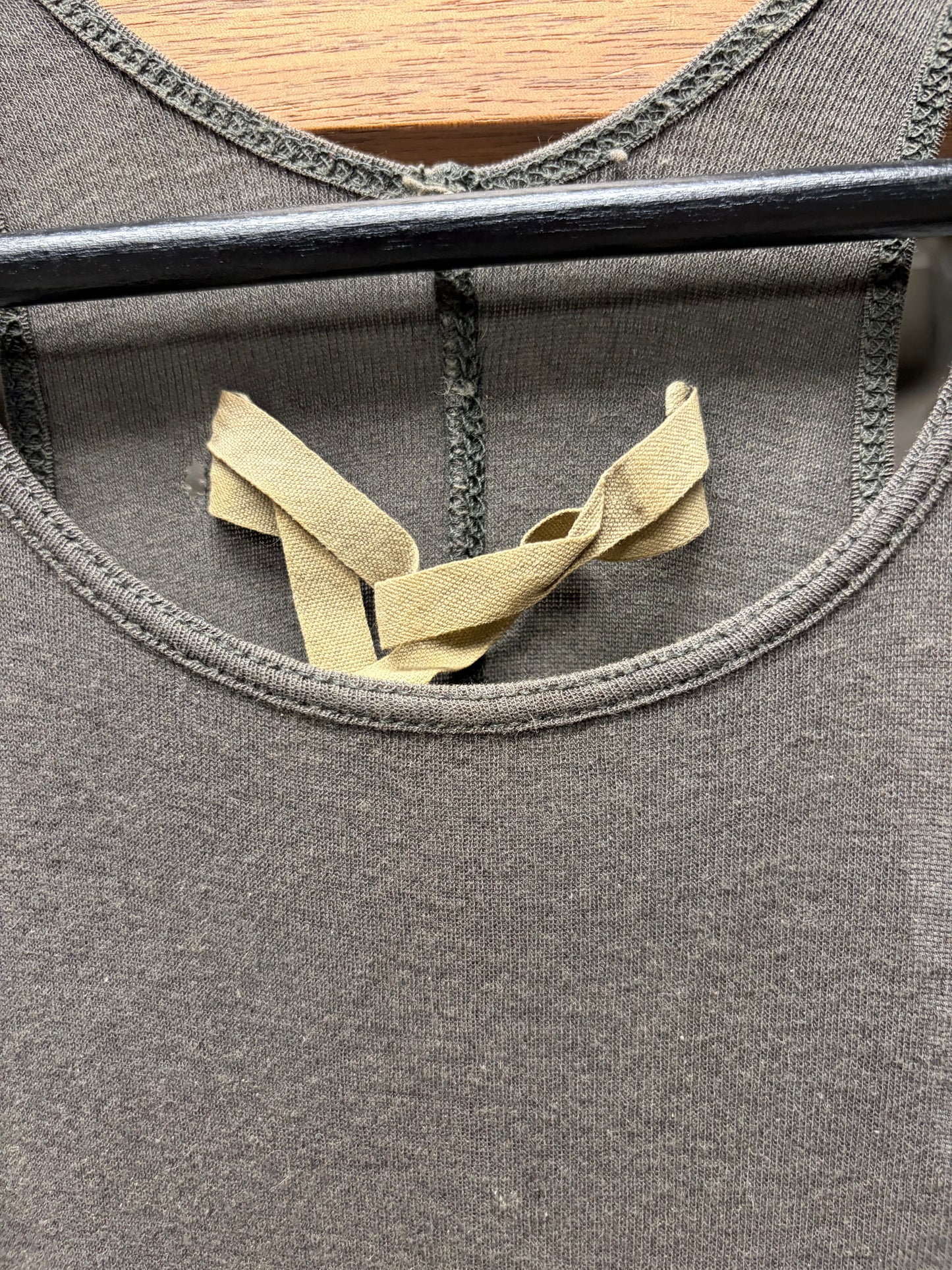 Early 2000s Rick Owens O&M Era Dark Dust ‘Dickflap’ Tank Top