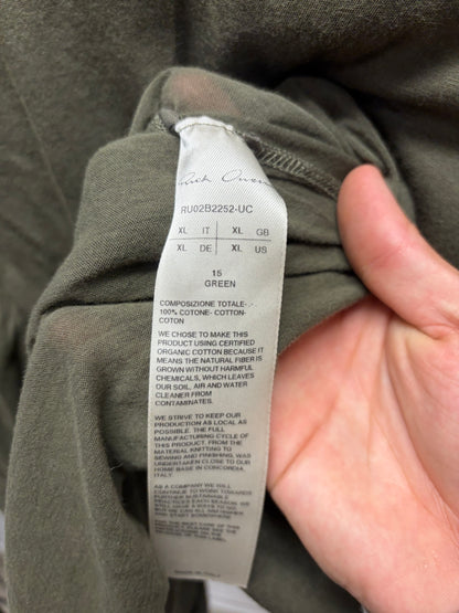 AW2022 Rick Owens ‘Strobe’ Green Long Sleeve Shirt