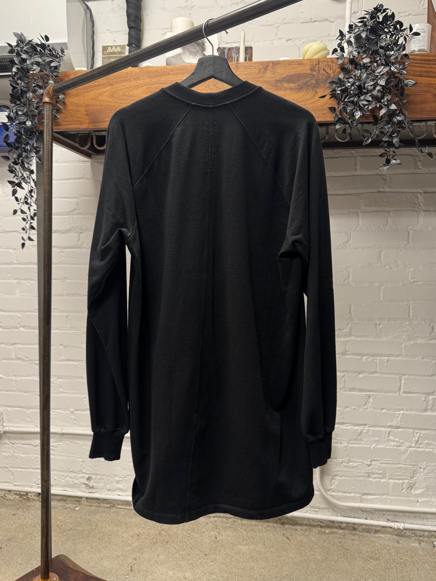 AW2016 Rick Owens ‘Mastadon’ Black Oversized Cotton Sweatshirt