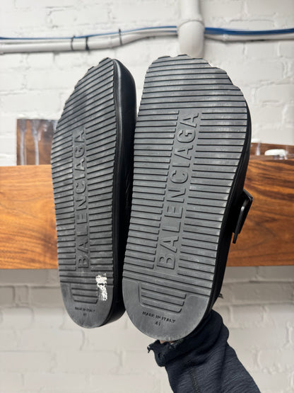 Balenciaga ‘Sunday Mules’ Leather Toe Shape Sandals