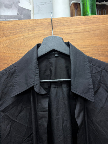 Gucci Buttonless Black Collared Cotton Dress Shirt
