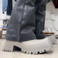 Balenciaga ‘Trooper’ Slate Grey Square Toe Combat Boots