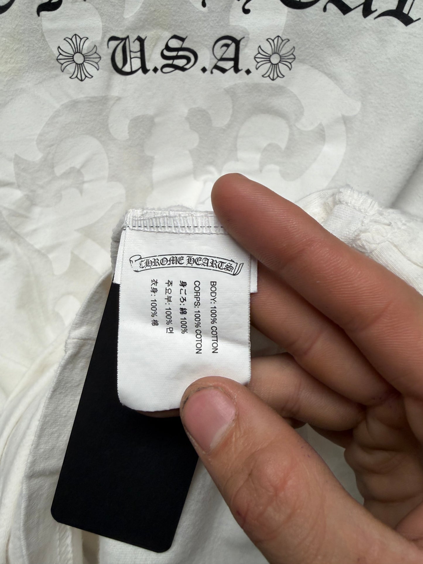 Chrome Hearts ‘Dagger Vine & Scroll Logo’ White Graphic T-Shirt