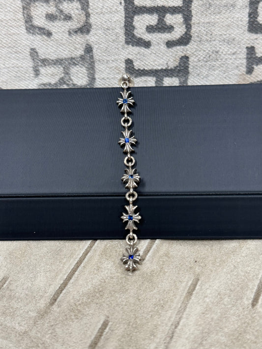 Chrome Hearts ‘Factory Set’ Sapphire ‘Tiny-E’ 925 Silver Drop Earring
