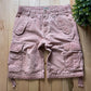 2000s Dolce & Gabbana Pink Wide Cut Denim Cargo Shorts