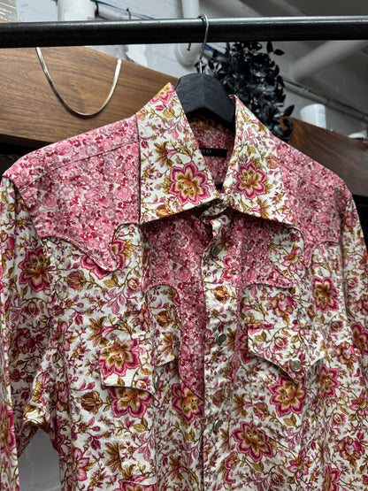 SS2003 Gucci by Tom Ford Pink ‘Western’ Pearl Button Snap Shirt