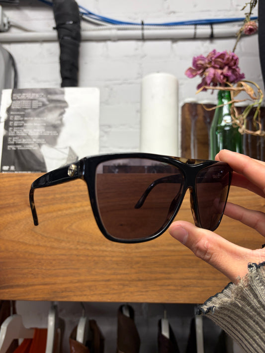 Gucci Brown/Gold ‘GG Logo’ Tortoiseshell Aviator Sunglasses