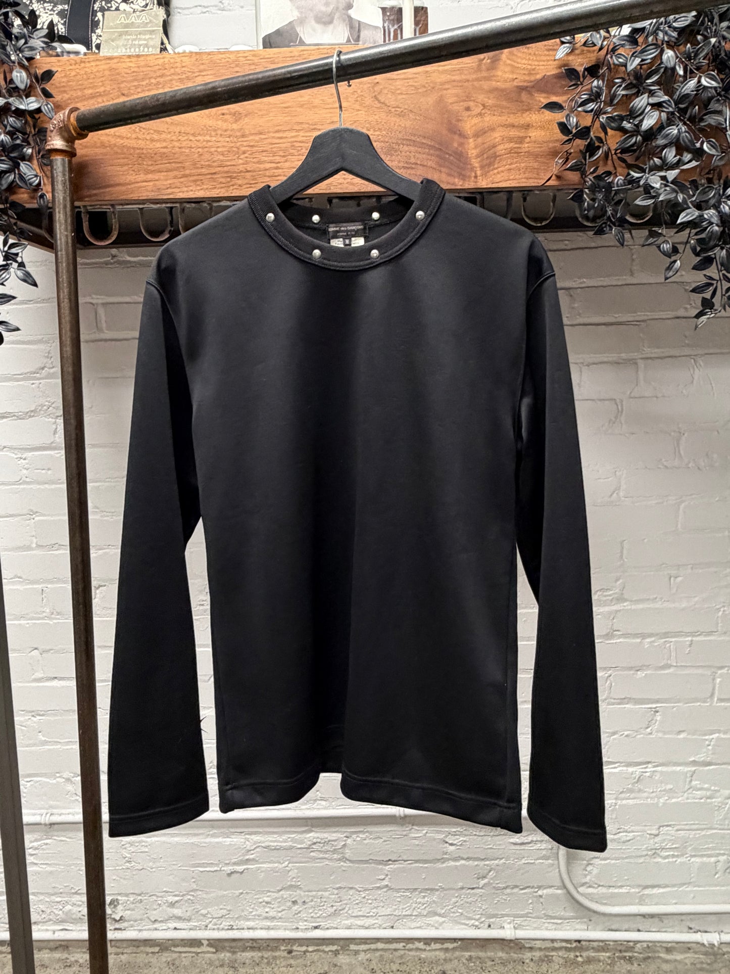 2016 Comme Des Garçons Homme Plus ‘Studded Collar’ Black Sweatshirt