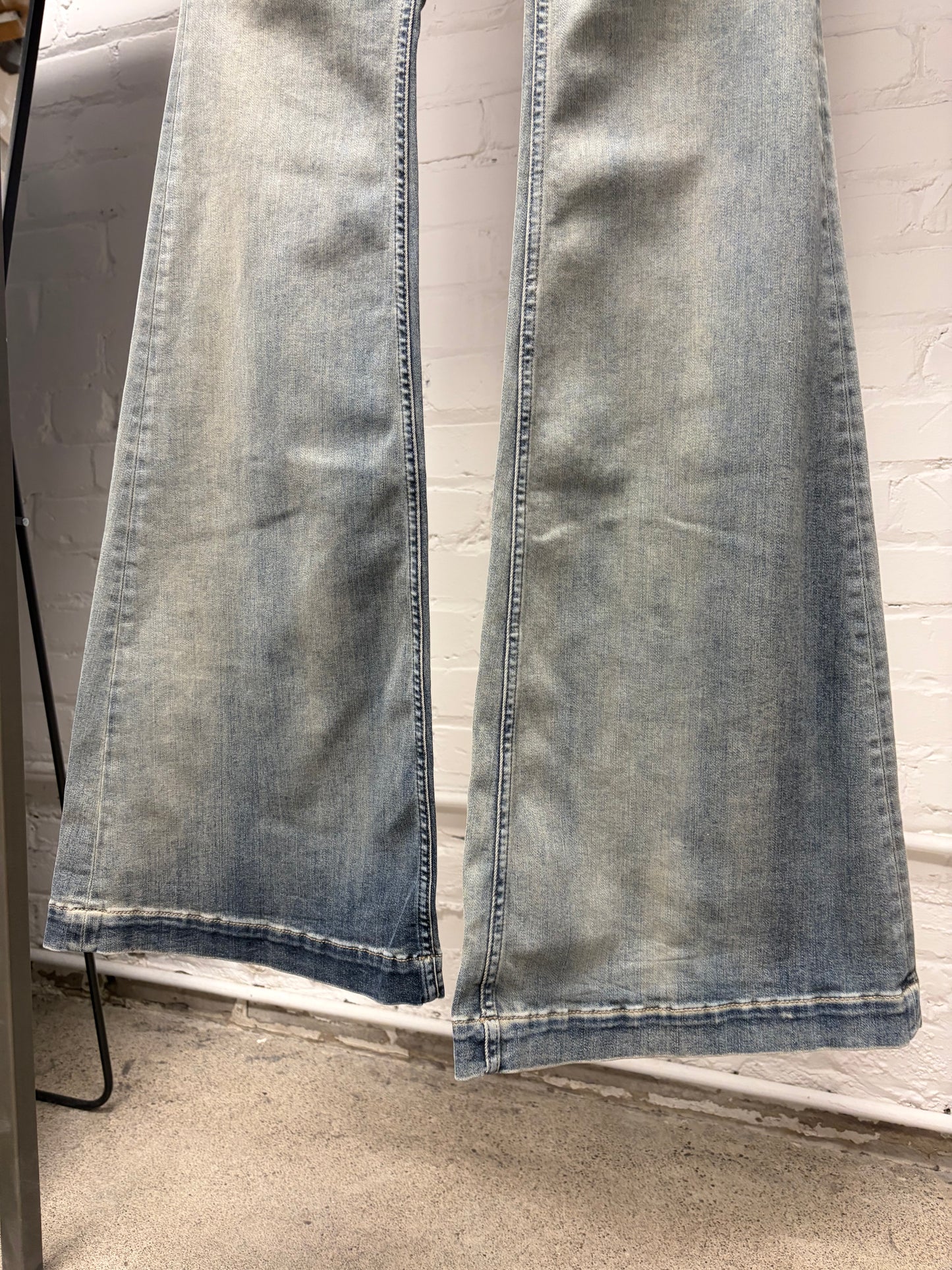 Rick Owens ‘Bolans’ Sky Blue Flared Leg Denim