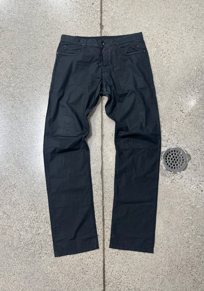 2013 Rick Owens Olmar & Mirta Era Light Cotton Black Straight Leg Pants