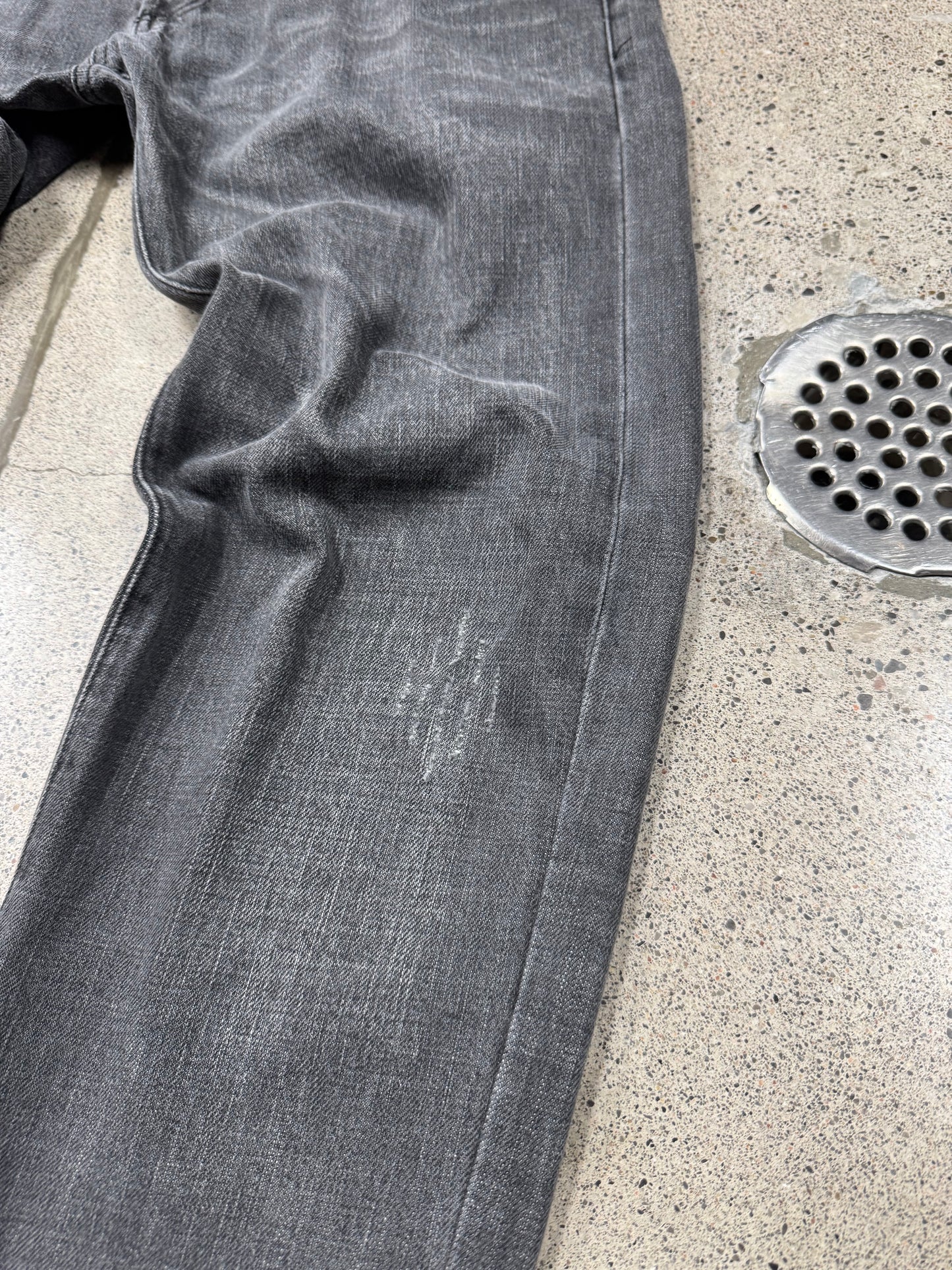 Dior Homme ‘Clawmark’ Washed Grey Denim